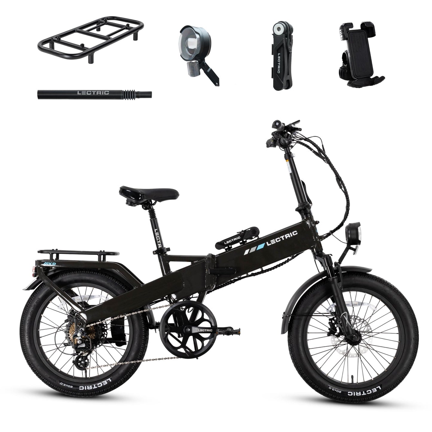 XP4 750 Tempest Grey + FREE LevelUp Rack, Suspension Seat Post, Elite Headlight, Bike Lock, Phone Mount ($355 Value)