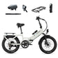 XP4 750 Step-Thru Stratus White + FREE LevelUp Rack, Comfort Seat, Suspension Seat Post, Elite Headlight, Bike Lock ($356 Value)