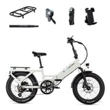 XP4 750 Step-Thru Stratus White + FREE LevelUp Rack, Suspension Seat Post, Elite Headlight, Bike Lock, Phone Mount ($355 Value)