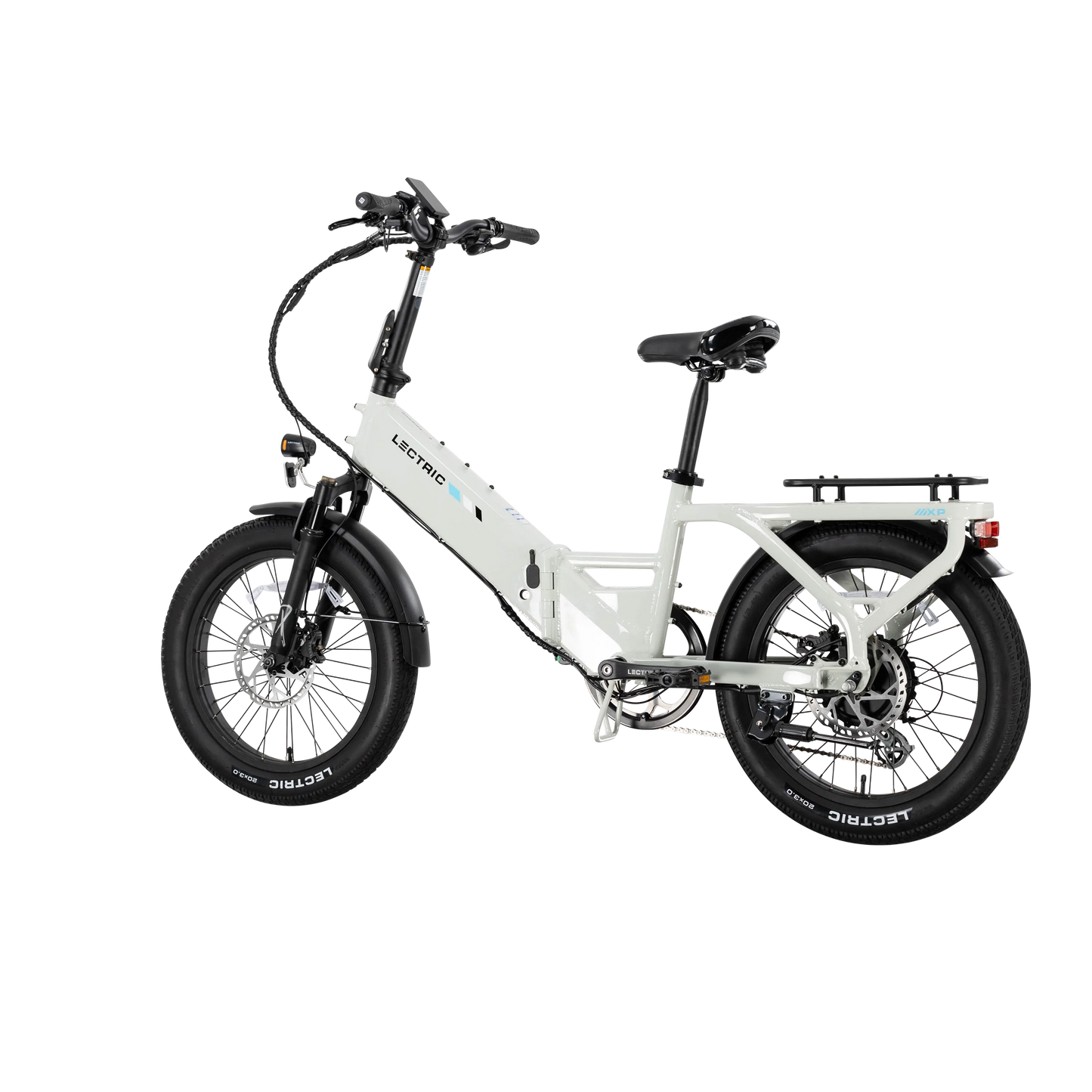 XP4 750 Step-Thru Stratus White + FREE LevelUp Rack, Suspension Seat Post, Elite Headlight, Bike Lock, Phone Mount ($355 Value)