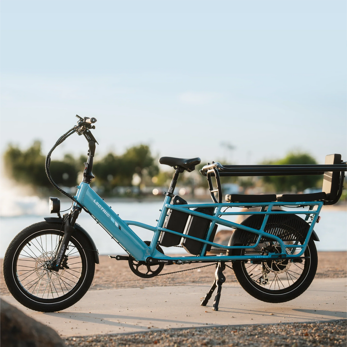 XPedition2 Raindrop Blue Long-Range Dual-Battery + FREE Running Boards, Cushions, Elite Headlight, Suspension Seat Post, Fast Charger, & Orbitor ($654 Value)
