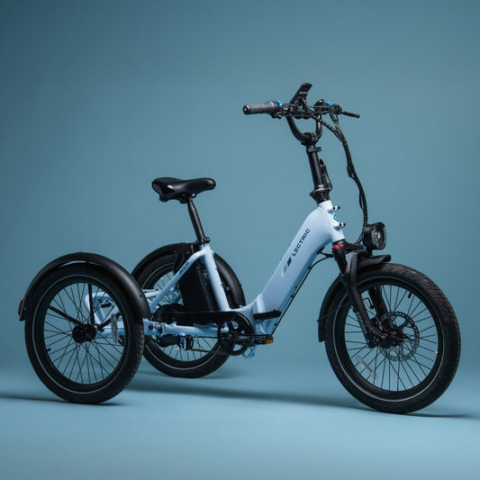 XP Trike2 750 Glacier Blue + FREE Cargo Package, Support Seat, Elite Headlight, Suspension Seat Post, Mirrors, Bike Lock ($493 Value)