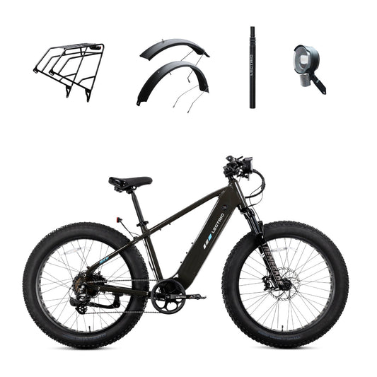 XPeak2 High-Step Long-Range + FREE Rear Rack, Fenders, Elite Headlight, Suspension Seat Post ($316 Value)