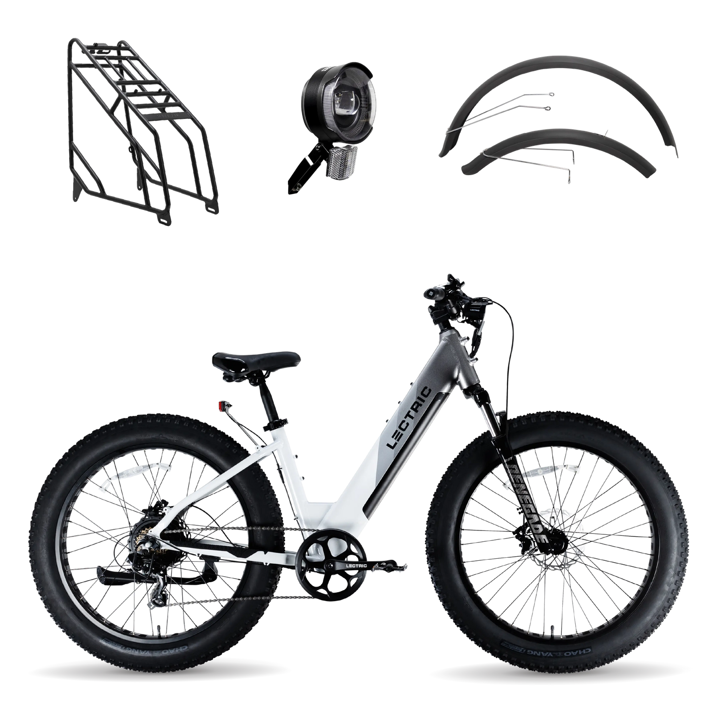XPeak Step-Thru 1.0 + FREE Rear Rack, Fenders, Elite Headlight ($227 Value)