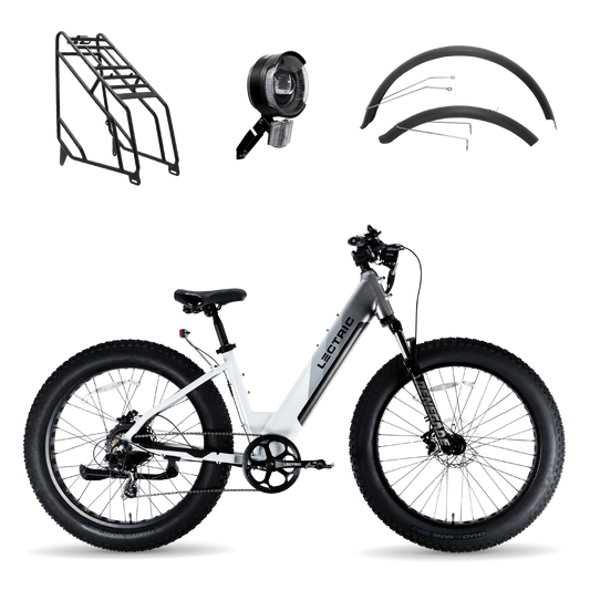 XPeak Step-Thru 1.0 + FREE Rear Rack, Fenders, Elite Headlight ($227 Value)