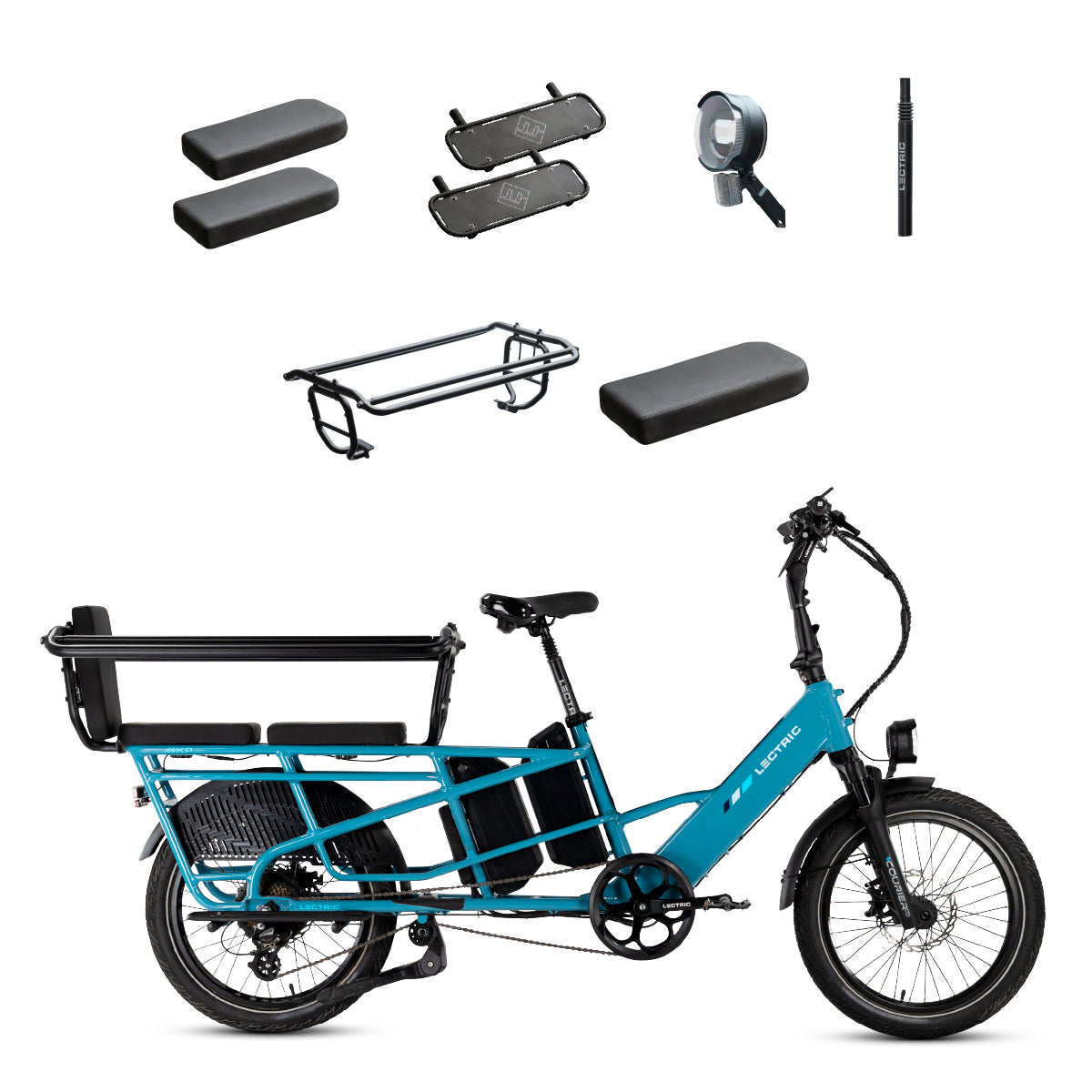 XPedition2 Raindrop Blue Dual-Battery + FREE Running Boards, Cushions, Elite Headlight, Suspension Seat Post, Orbitor ($505 Value)