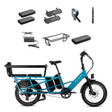 XPedition2 Raindrop Blue Long-Range Dual-Battery + FREE Running Boards, Cushions, Elite Headlight, Suspension Seat Post, Fast Charger, & Orbitor ($654 Value)
